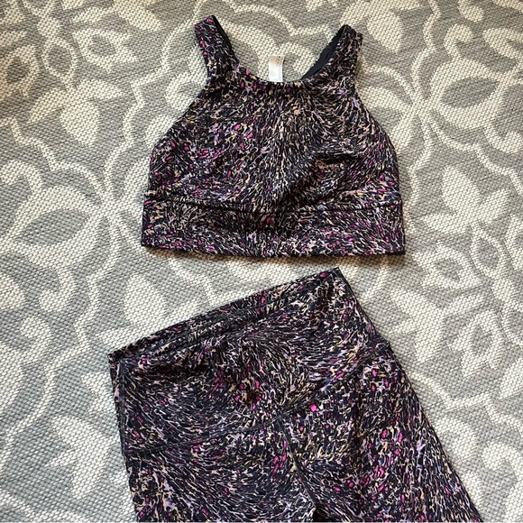 NWOT Lululemon Wunder Train bra/leggings set, size 8, Topography Multi - Picture 9 of 15